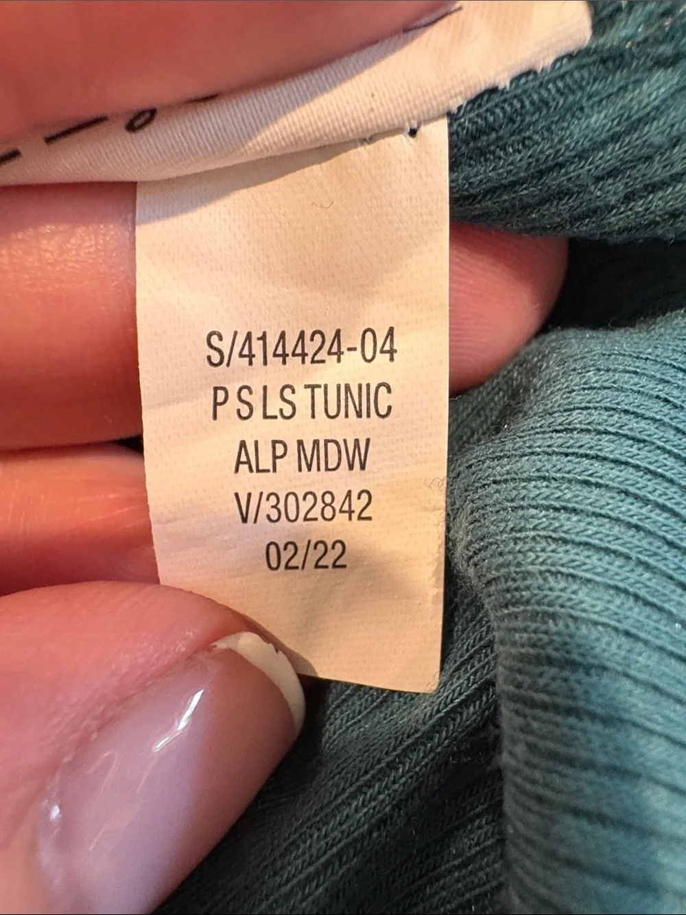 Old Navy - Girls ultralite. long sleeve ribbed t-shirt. Size XXL (18) Green teal